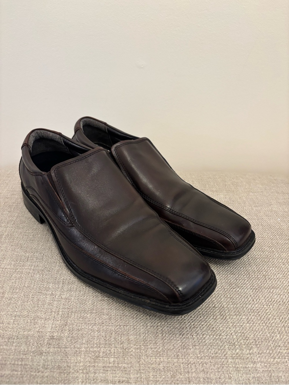 Dockers Brown Leather Franchise 90-27227 Slip On Loafers Shoes Mens Size 10.5 M